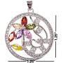 Ray Jewelry Non Tarnish Rhinestone Floral Pendant