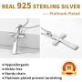 Nofade Silver Men Women 925 Sterling Silver Baseball Cross Pendant Necklace with 18 Inches Sterling Silver Chain, Customizable (with Gift Box)