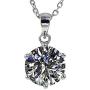 Juliani 18k-Gold-Plated Hypoallergenic Pendant Necklace - 10mm 3 Carat CZ Diamond | Solitaire Chain Jewelry Women Girls | Kids Teens