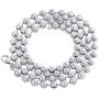 Real 10K White Gold Bead Moon Cut Link Solid Chain Necklace 5mm | 24-30 inches