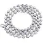 Real 10K White Gold Bead Moon Cut Link Solid Chain Necklace 5mm | 24-30 inches