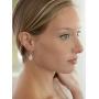 Mariell Rose Gold Cubic Zirconia Wedding Drop Earrings for Women, Jewelry for Bride, Prom, Bridesmaids