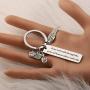 CENWA Motorcycle Memorial Jewelry Memorial for Brother Dad Husband Sympathy Gift Some Will Walk Through The Gate Keychain