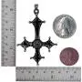 Punk Rock Gothic Jewelry inverted Black St Peter Cross Black Silver Pewter Mens pendant necklace Amulet Charm for men w Silver Ball Chain Punk Rock Gothic Jewelry inverted Black St Peter Cross Black Silver Pewter Mens pendant necklace Amulet Charm for men w Silver Ball Chain