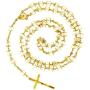 LIFETIME JEWELRY Rosary Necklace [ Crystal Prayer Beads ] 24K Real Gold Plated