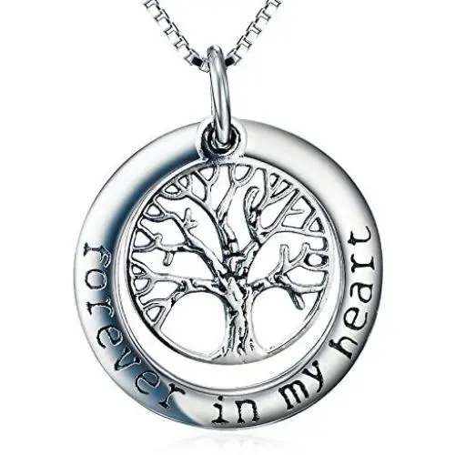 Tree of Life Pendant Necklace - Forever in My Heart - Memorial Jewelry - Locket Necklace for Women Tree of Life Pendant Necklace - Forever in My Heart - Memorial Jewelry - Locket Necklace for Women
