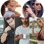 YADOCA 8 Pcs Hematite Magnetic Bracelets Set for Men Women Tigers Eye Bead Bracelet Colorful Elastic Bracelet