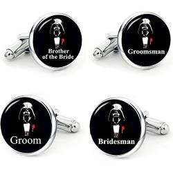 Kooer Classic Stylish Star Cuff Links Personalized Wedding Cufflinks Gift for Men