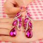 BriLove Womens Bohemian Boho Crystal Multi Teardrop Filigree Cluster Chandelier Dangle Earrings