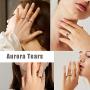 Aurora Tears Music/Knot Rings Women 925 Sterling Silver Music/Celetic Earrings Crystal Fashion Jewelry