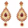 Touchstone Indian Bollywood Intricately Crafted Diamond Look Rhinestone Crystal Colorful Wedding Designer Jewelry Necklace Set in Gold and Silver Tone for Women.