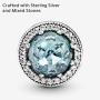 Pandora Jewelry Sparkling Glacier Blue Crystal and Cubic Zirconia Charm in Sterling Silver