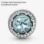 Pandora Jewelry Sparkling Glacier Blue Crystal and Cubic Zirconia Charm in Sterling Silver Pandora Jewelry Sparkling Glacier Blue Crystal and Cubic Zirconia Charm in Sterling Silver