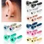 10 Pairs Stainless Steel Edgy Cross Screw Stud Earrings Set Rock Punk Hip-hop Spike Rivet Nail Piercing Jewelry Ear Stud for Men Women Hypoallergenic 10 Pairs Stainless Steel Edgy Cross Screw Stud Earrings Set Rock Punk Hip-hop Spike Rivet Nail Piercing Jewelry Ear Stud for Men Women Hypoallergenic