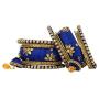 Aheli Royal Design Faux Stone Studded Silk Thread Bangle Chuda Set with Jhumki Tassel Hanging Indian Wedding Fashion Jewelry for Women