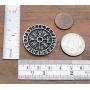 CCBFY Nordic Coin Amulet Vegvísir Odin Triple Horn Triquetra Valknut All in One Pewter Pendant Necklace