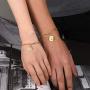 U7 Monogram A-Z Ankle Bracelets for Women Men 18K Gold Plated 4.5mm Figaro Chain Initial Anklet Name Bracelet with Letter Alphabet Foot Jewelry with 2 Inch Extender,with Custom Engrave,Gift Packed