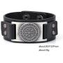Dawapara Vintage Nordic Viking Rune Vegvisir Compass Charm Cuff Bracelet for Men/Women Gift Jewelry