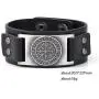 Dawapara Vintage Nordic Viking Rune Vegvisir Compass Charm Cuff Bracelet for Men/Women Gift Jewelry Dawapara Vintage Nordic Viking Rune Vegvisir Compass Charm Cuff Bracelet for Men/Women Gift Jewelry