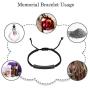 Minicremation Cremation Bracelet for Ashes Adjustable Crystal Bar Urn Bracelet for Human Braided Rope Memorial Ash Jewelry Urn Bangle