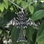 Gothic Jewelry winged Bat Vampire Cross Occult Magic Wicca Pagan Medieval Renaissance Pewter Unisex Mens Pendant Necklace Charm Protection Amulet Talisman for men w Silver Stainless Steel Chain Gothic Jewelry winged Bat Vampire Cross Occult Magic Wicca Pagan Medieval Renaissance Pewter Unisex Mens Pendant Necklace Charm Protection Amulet Talisman for men w Silver Stainless Steel Chain