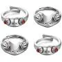 ZMBKHYBG 4 Pcs Frog Open Rings Adjustable Vintage Cute Animal Frog Finger Wrap Rings Party Jewelry