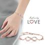 Billie Bijoux Womens 925 Sterling Silver Infinity Endless Love Symbol Charm Adjustable Bracelet Gift for Women Girls Mom Mothers Day
