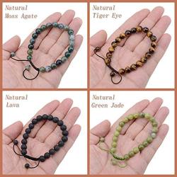 LPBeads 4PCS Unisex 8mm Adjustable Bracelet with Jewelry Bag