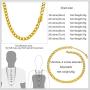 PROSTEEL Stainless Steel Cuban Chain Necklaces/Bracelets for Men Women, Black/18K Gold Plated, Nickel-Free, Hypoallergenic Jewelry, 4mm-13mm, 7.5''/8.3'',14''-30'', Come Gift Box