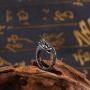 FUTIMELY 9Pieces Vintage Punk Rings Set for Women Men Silver Black Gothic Dragon Snake Claw Octopus Rings Open Stackable Ring Set Jewelry