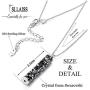 Sllaiss 925 Sterling Silver Necklace Swarovski Crystal Vertical Bar Pendant Necklace for Women Black Crystal Necklace Gift for Her Y Necklace