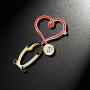 XUNER Nurse Stethoscope Pins Cuterus Heart-Shaped Pins Lapel Pin Personality Medical Jewelry for Women Nurse Accessories Gifts Hat Lapel Pins