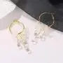 Crystal Flower Earrings Fairy Temperament Water Drop Tassel Earrings Jewelry jewelry