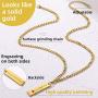 GOLDCHIC JEWELRY Mothers Day Personalized Birthstone Vertical Bar Necklace, Engraved Family Names Necklace with Birthstone for Men/Women, Pendant for Husband/Father/Son/Grandma/Mom,Gift Box Included