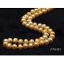 JYX Pearl Necklace Earrings Set 6-7mm AA Golden Freshwater Cultured Pearl Necklace Bracelet and Earrings Jewelry Set