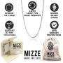MIZZE Made for Luck 19''-20''-22''-24'' Inch Length 0.7 MM Italian Made Sterling Silver Box Chain with Lobster Or Spring Ring Clasp for Men & Women, Nickel Free and Includes Jewelry Care Kit