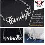XVX 925 Sterling Silver Custom Name Necklace with Crown 18K Gold Plated Personalized Nameplate Engraved Pendant Birthday Jewelry Gifts for Women Girl