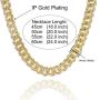LUOWAN Cuban Link Chain for Men Iced Out Chains Gold Plated Diamond Chain Cuban Necklace Bracelet Set