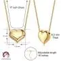 14K Yellow Gold Floating Puff Heart Pendant Necklace Polished Shiny Cable Chain Made in Italy UNICORNJ 14K Yellow Gold Floating Puff Heart Pendant Necklace Polished Shiny Cable Chain Made in Italy UNICORNJ