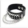 Xusamss 2PCS Punk Alloy Rivet Bracelet Bullet Wristband Chain Leather Cuff Bracelet,7 1/2 Wrist Xusamss 2PCS Punk Alloy Rivet Bracelet Bullet Wristband Chain Leather Cuff Bracelet,7 1/2 Wrist