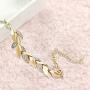 AOOVOO Bracelets for Women, 14K Gold Simulated Flower Leaf Classic tennis Bracelet Jewelry with Sparkling 5A Cubic Zirconia, Roman Wedding Wristband, Gifts for Mom