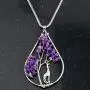 Zuo Bao Handmade Wire Wrapped Quartz Chips Tree Teardrop Pendant Necklace with Giraffe/Healing Jewelry Gift for Family Zuo Bao Handmade Wire Wrapped Quartz Chips Tree Teardrop Pendant Necklace with Giraffe/Healing Jewelry Gift for Family