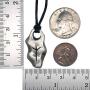 Nordic Norse Viking Jewelry Algiz Z-X Protection Amulet Health Happiness Element Air Elder Futhark Rune Symbol Runic Silver Pewter Mens Boys Pendant Necklace for men W adjustable Cord