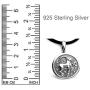 Zodiac Sign Pendant Necklace 925 Sterling Silver Horoscope Medallion Coin Disc Choker Charm Constellation Astrology Jewelry for Men Women