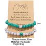 LIU JUN 2pcs Beads Bracelets for Women Man,Couple Bracelets Friendship Charm for Teen Girls Beaded Sister Jewelry Gifts
