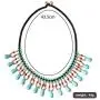MAYTRY Original Bohemian Turquoise Necklace, Imported Wax Rope Woven Creative Clavicle Chain, a Gift for Fashionable Women