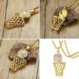 Golden George Basketball Necklace for Men Hip Hop Iced Out Gold Plated Charm Pendant Necklace with 24 Inches Chain for Boys Teen Basketball Fans