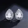 SYLVAWOLVES White Water Drop Jewelry Sets Fashion Teardrop Cubic Zirconia Jewelry for Women Bridesmaids Engagement