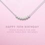 SOLINFOR 70th Birthday Gifts for Women - Sterling Silver Necklace Seven Pearls for Her 7 Decades - 70 Years Old Jewelry Gift Idea