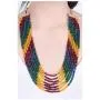 Ratnavali Jewels Multi Color 7 Line Quartz Beads Strand Jewelry Necklace Women